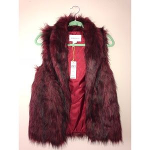 BCBG fur vest